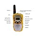 Zomei T388 2Pcs Mini Walkie Talkie 3-5KM Range 22-Channel FRS/GMRS UHF Two-Way Radios Coloful Walkie-Talkie For Kids(Yellow)