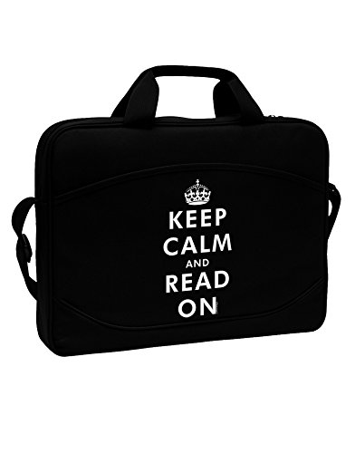TooLoud Keep Calm and Read On 15" Dark Laptop / Tablet Case Bag