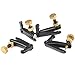 TIMESETL 4Pack Violin Fine Tuners for 4/4-3/4 Violin Metal String Adjuster Nickel Plated Anti Rust (Black + Gold)