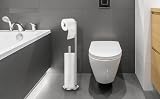 YUET Freestanding Toilet Paper Holder Stainless Steel Brushed Nickel 5 Roll view 9