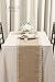Ling's Moment Burlap Table Runners 12 x 60 Inches with Lace Hem, Rustic Country Barn Wedding Party Decoration Farmhouse Decor