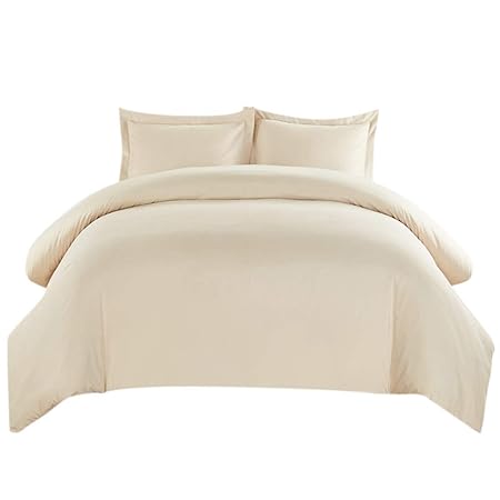 Modely Baumwolle 228x228cm cm Volltonfarbe einfach und pflegeleicht Bettbezüge, Super Weiche Atmungsaktive Baumwollbettwäsche