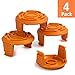 Future Way Trimmer Replacement Spool Cap Covers and Spring Compatible with Worx WG163 WG155 WG180 WG175 WG160, Weed Easter String WA6531GT Cap, 4 Pack