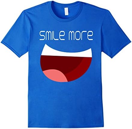 Men's Smile more t shirt Small Royal Blue
