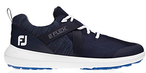 FootJoy Men's FJ Flex Golf Shoes 56102 - Navy - 9.5 - Wide