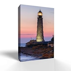 Canvas Wall Art Lighthouse Pictures Home Wall Decorations for Bedroom Living Room Paintings Canvas Prints Framed - 12x18 inches