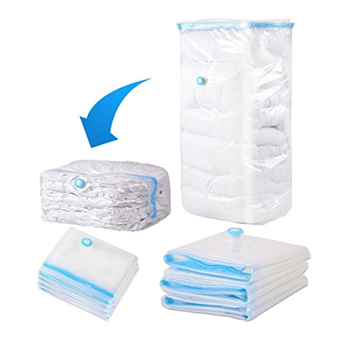 Click Here to See More Images Vacuum Space Saver Bags - CENDA Reusable Sealer Vacuum Seal Compressed Organizer Package Storage Bags with Durable Compression to Protect Clothes Comforters Pillows and Much More - 100x130cm