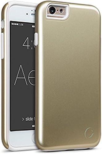 Cellairis Aero Dual Layer Shockproof Silicone Hard Protective Case for Apple iPhone 6 Plus and 6s Plus - Gold/White
