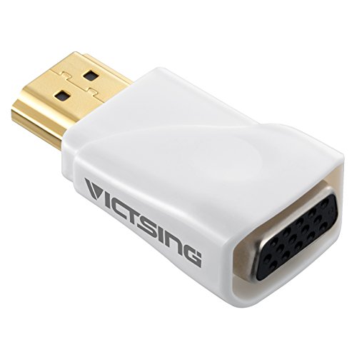 UPC 635648725567, VicTsing V2.0 Gold-Plated HDMI to VGA Converter Adapter for PC, Laptop, DVD, Raspberry Pi - White