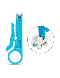 Paquete de 6 Mini pelador de cable Engarzador Alicates Herramienta de engarzado Pelado del cortador de alambre Punch Down Cuchilla para RJ45 Cat5 Cable de cable rojo de cable, Cable de datos de teléfono, Computadora UTP por bushibu