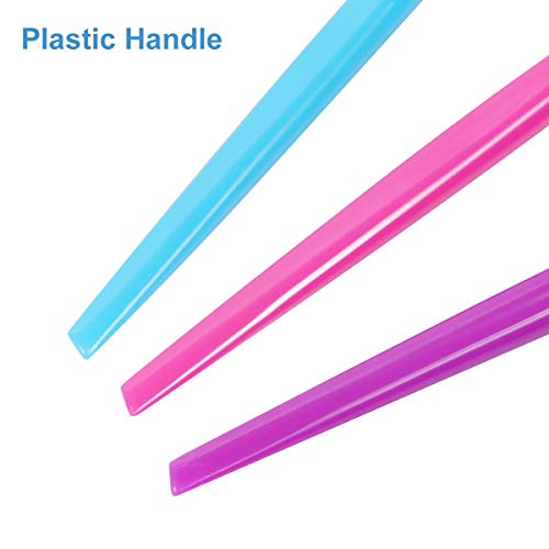 10pcs Rubber Nail Cuticle Pusher Tipped Plastic Handle Nail Art Tool Nail Acrylic Cuticle Pusher Cleaner (Random Color)