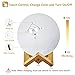 FIRPOW Moon Lamp, 18 Colors Wall Moon Light 5.9IN LED Moon Night Light with Wooden Stand, Remote&Touch Control, USB Charging,Time Seting, Better Gift for Kids,Lover,Birthday, Christmas,Wall Decor