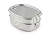 Cal Tiffin Stainless Steel OVAL Bento Lunchbox 40 oz, 3-compartment - Eco friendly, Dishwasher safe, BPA free, Plastic free