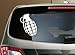 Grenade Bomb Military Army Vinyl Sticker Decal-Black-4 Inch
