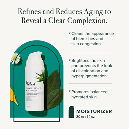 InstaNatural 10 Azelaic Acid Moisturizer Hyperpigmentation Treatment