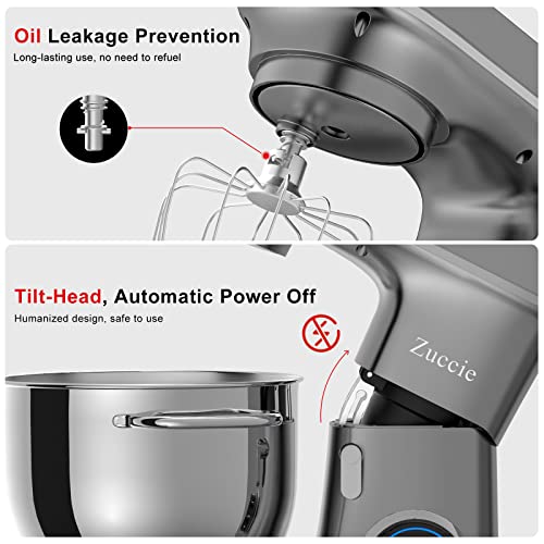 Stand Mixer, Zuccie 660W 6Speed TiltHead Food Mixer, 8L Mixers