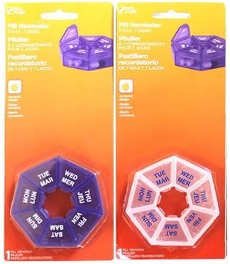 Spanish 7 Day 7 Side Pill Reminder Box 2 Pack