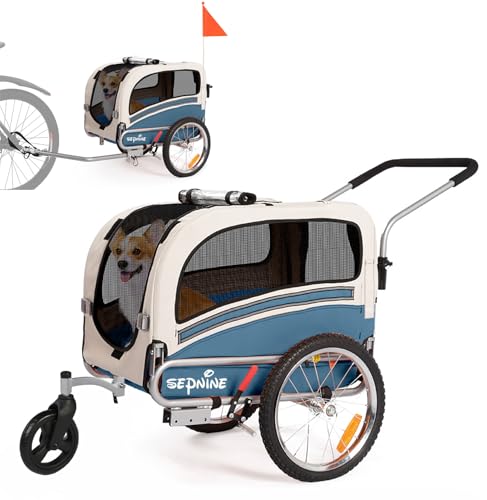 Sepnine 2-in-1 Pet Bike Trailer