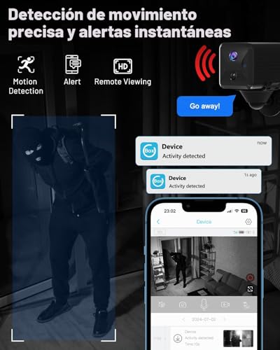 UCOCARE Mini SIM Surveillance Camera, 4G LTE Wireless Surveillance Cameras with SIM Card, 5200mAh Battery, AI Motion Detection, 160° Vision, Night Vision