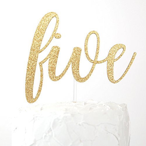 Nanasuko 5th birthday cake topper - five - premium quality made i…
