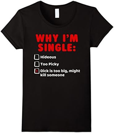 Womens Why I'm Single: Hideous, Too Picky, Dick Is Too Big T Shirts Medium Black
