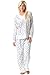 Casual Nights Women's Long Sleeve Interlock Ruffle Pajama Set