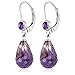 Gem Stone King 925 Sterling Silver Briolette Amethyst Drop Earrings For Women (10.00 Cttw, Gemstone Birthstone, 8X12MM)