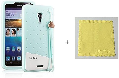 Fabitooยฎ Huawei Ascend Mate 2 Case, 3D Cute Cartoon Silicone Back Cases Covers for Huawei Ascend Mate 2 Mate II (Silicone Green)