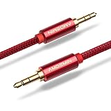 Aux Cable, 3.5 Ft Amdemin 3.5mm Male to Male Audio Cable - Red