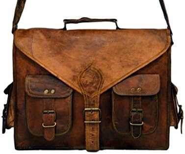 Messenger of Leather Vintage Leather Laptop Bag, Messenger Bag, 11" x 15" x 3.5"