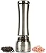 Elevated Living Premium Electric Pepper or Salt Grinder Mill, Stainless Steel with Automatic LED Light