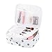 Eroute66 Little rock Flamingo Print Makeup Brushes Holder Bag Pouch Portable Gift for Girls, White Cactus
