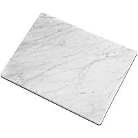 Soulscrafts Marble Pastry board 16 x 12 Inches Carrara White Marble Cutting Board Multi-Purpose Serving Tray with Non-Slip Fe