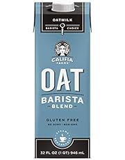 Califia Farms - Oat Milk, Unsweetened Barista Blend, 32 Oz (Pack of 6) | Shelf Stable | Non Dairy Milk | Creamer | Vegan | Plant Based | Gluten-Free | Non-GMO