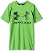 Under Armour Boys' HeatGear Armour Up Digi Fitted Short Sleeve Shirt, Laser Green (387)/Black, Youth Medium