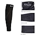 BALEAF Unisex Calf Compression Leg Sleeve Shin Support Calf Socks for Running, Cycling, Hiking, Shin Splints and Varicose Veins, Pure-Black, L(1 Pair)