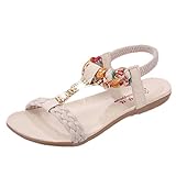 Jiyaru Women's Bohemian Casual Style Summer Flats Sandals