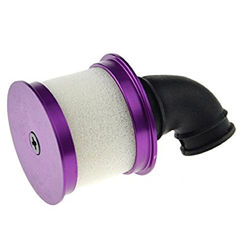 Aluminum Capped Air Filter Element Sponge 04104 Upgrade Parts Compatible with HSP Traxxas Himoto Redcat RC 1/10 Nitro Truck Buggy (Purple)