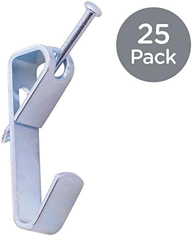 HangDone Picture Hangers 25-Pack Supports up to 30 lbs, Zinc Plated