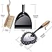 MASTERTOP Dustpan and Brush Set - 3 Pack Small Broom and Dustpan Set, Bamboo Handle Whisk Broom, Soft Dust Brush Quick Clean Up for Pet House, Sofa, Desk, Bed, Car Trunk, Seats