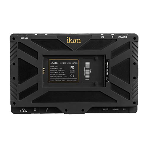 Ikan DH7 7" 4K Signal Support 1920x1200 HDMI On -Camera Field Monitor for Canon LP-E6 and Sony L (Black) (Certified Refurbished)