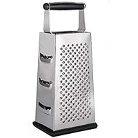 Box Grater For Kitchen,4-Sided Stainless Steel For Parmesan Cheese, Ginger, Vegetables,XL Size and Easy to Use