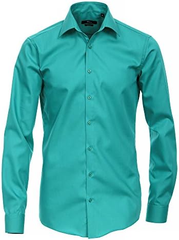 Venti Men Business Shirt Larger Sizes Also Available 100% Cotton Teal 17