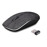 New Rapoo 3500Pro Optical Wireless Mouse USB Gaming Mice With Soft Fabric Cover Super Slim Portable For Laptop Computer (Black)