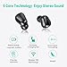 Wireless Earbuds, Syllable Bluetooth Headphones V5.0 Noise Isolation Earphones In Ear Stereo Bass Sweatproof Mini Running Earpiece with Mic for iPhone Samsung iPad and Most Android Phones