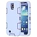 Galaxy S4 Case, Knox Armor S4 Case - ULAK Shockproof Hybrid Rubber Combo Case Cover 3in1 [Rigid Plastic+Soft Silicone] for Samsung Galaxy S4 IV i9500 (Purple+Lilac)