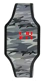 Moulin Boys LED Touch Activated Gray Camouflage Silicone Watch with Stainless Steel Back #03088.76903