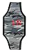 Moulin Boys LED Touch Activated Gray Camouflage Silicone Watch with Stainless Steel Back #03088.76903