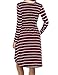 Larenba Womens Long Sleeve Stripe Maternity Nursing Dress for Breastfeeding