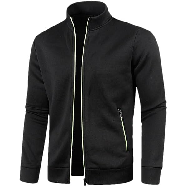 Amazon.com: Mens Fleece Full Zip Sweater Stand Collar Casual
